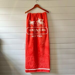 COACH- Beach Towel- Huge, Vibrant Red Color